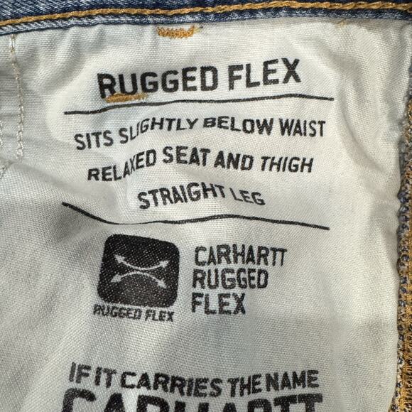 Carhartt 103329-H40 Double-Knee Carpenter Jeans Men’s 42x30 Rugged Flex - Picture 10 of 10